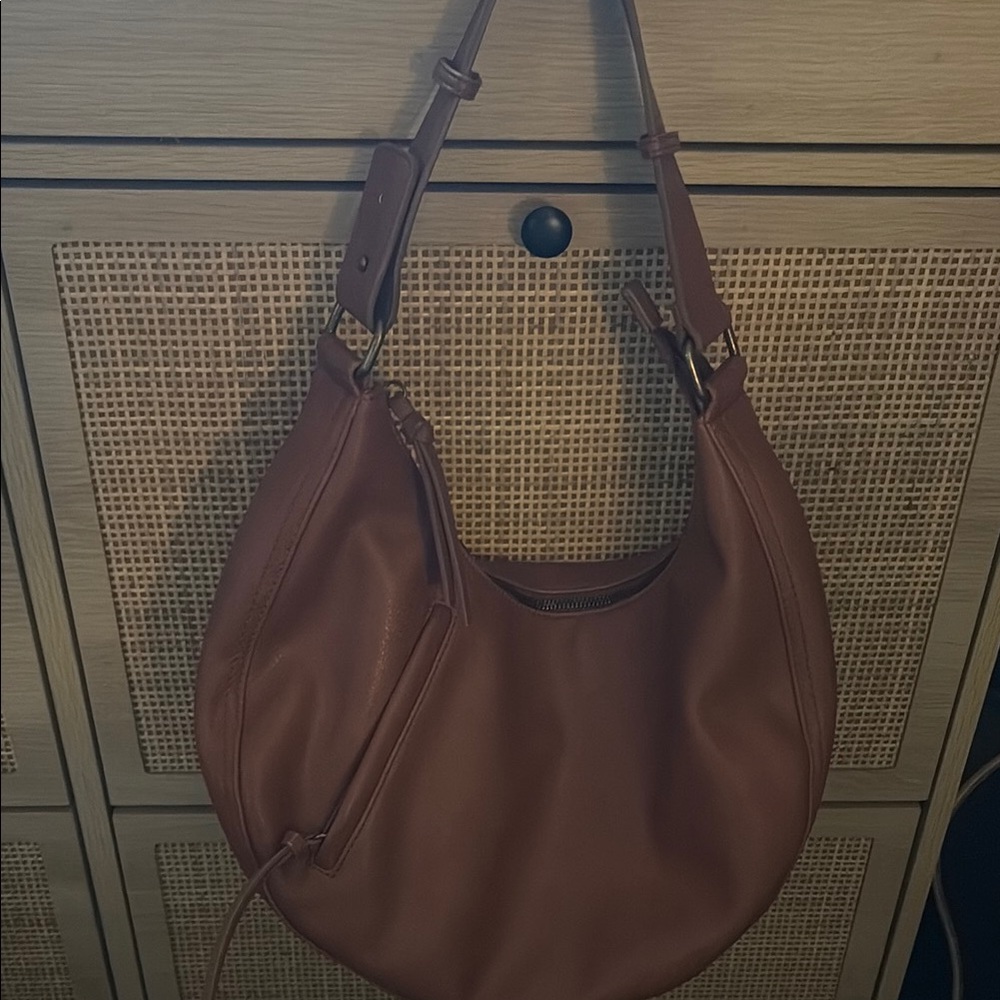 Brown Leather Hobo Bag